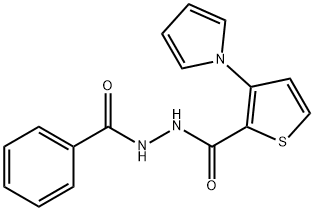 N'-BENZOYL-3-(1H-PYRROL-1-YL)-2-THIOPHENECARBOHYDRAZIDE Struktur