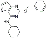 2-(BENZYLSULFANYL)-N-CYCLOHEXYLTHIENO[3,2-D]PYRIMIDIN-4-AMINE Struktur