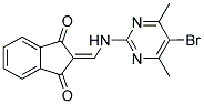 2-(((5-BROMO-4,6-DIMETHYLPYRIMIDIN-2-YL)AMINO)METHYLENE)INDANE-1,3-DIONE Struktur