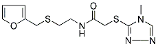 N-(2-[(2-FURYLMETHYL)THIO]ETHYL)-2-[(4-METHYL-4H-1,2,4-TRIAZOL-3-YL)THIO]ACETAMIDE Struktur