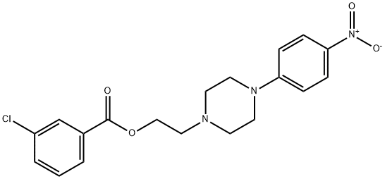 2-[4-(4-NITROPHENYL)PIPERAZINO]ETHYL 3-CHLOROBENZENECARBOXYLATE Struktur