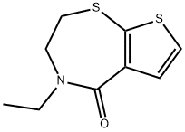 4-ETHYL-3,4-DIHYDROTHIENO[3,2-F][1,4]THIAZEPIN-5(2H)-ONE Struktur