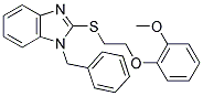 1-BENZYL-2-([2-(2-METHOXYPHENOXY)ETHYL]THIO)-1H-BENZIMIDAZOLE Struktur