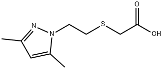 (2-(3,5-DIMETHYL-1-PYRAZOLYL)ETHYLTHIO)ACETIC ACID Struktur