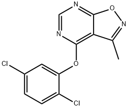 2,5-DICHLOROPHENYL 3-METHYLISOXAZOLO[5,4-D]PYRIMIDIN-4-YL ETHER Struktur