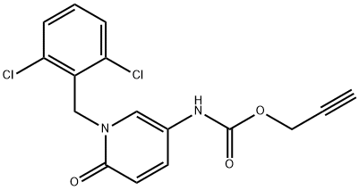 2-PROPYNYL N-[1-(2,6-DICHLOROBENZYL)-6-OXO-1,6-DIHYDRO-3-PYRIDINYL]CARBAMATE Struktur