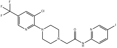 2-(4-[3-CHLORO-5-(TRIFLUOROMETHYL)-2-PYRIDINYL]PIPERAZINO)-N-(5-IODO-2-PYRIDINYL)ACETAMIDE Struktur