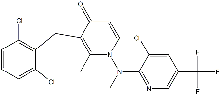 1-[[3-CHLORO-5-(TRIFLUOROMETHYL)-2-PYRIDINYL](METHYL)AMINO]-3-(2,6-DICHLOROBENZYL)-2-METHYL-4(1H)-PYRIDINONE Struktur