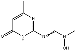 N-HYDROXY-N-METHYL-N'-(4-METHYL-6-OXO-1,6-DIHYDRO-2-PYRIMIDINYL)IMINOFORMAMIDE Struktur