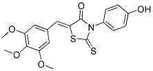 (5Z)-3-(4-HYDROXYPHENYL)-2-THIOXO-5-(3,4,5-TRIMETHOXYBENZYLIDENE)-1,3-THIAZOLIDIN-4-ONE Struktur