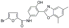 5-BROMO-N-[3-(5,7-DIMETHYL-1,3-BENZOXAZOL-2-YL)-4-HYDROXYPHENYL]-2-FURAMIDE Struktur