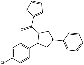 [4-(4-CHLOROPHENYL)-1-PHENYLTETRAHYDRO-1H-PYRROL-3-YL](2-THIENYL)METHANONE Struktur