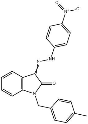 1-(4-METHYLBENZYL)-1H-INDOLE-2,3-DIONE 3-[N-(4-NITROPHENYL)HYDRAZONE] Struktur