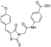 4-(([(5E)-5-(4-METHOXYBENZYLIDENE)-4-OXO-2-THIOXO-1,3-THIAZOLIDIN-3-YL]ACETYL)AMINO)BENZOIC ACID Struktur