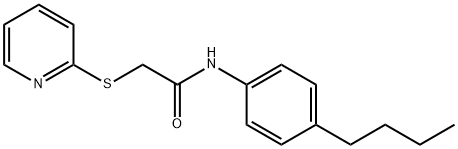 N-(4-BUTYLPHENYL)-2-(2-PYRIDINYLSULFANYL)ACETAMIDE Struktur