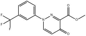 METHYL 4-OXO-1-[3-(TRIFLUOROMETHYL)PHENYL]-1,4-DIHYDRO-3-PYRIDAZINECARBOXYLATE Struktur