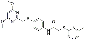 N-[4-[[(4,6-DIMETHOXYPYRIMIDIN-2-YL)METHYL]THIO]PHENYL]-2-[(4,6-DIMETHYLPYRIMIDIN-2-YL)THIO]ACETAMIDE Struktur