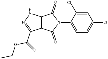 ETHYL 5-(2,4-DICHLOROPHENYL)-4,6-DIOXO-1,3A,4,5,6,6A-HEXAHYDROPYRROLO[3,4-C]PYRAZOLE-3-CARBOXYLATE Struktur