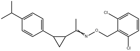 1-[2-(4-ISOPROPYLPHENYL)CYCLOPROPYL]-1-ETHANONE O-(2,6-DICHLOROBENZYL)OXIME Struktur