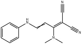 2-[3-ANILINO-1-(DIMETHYLAMINO)-2-PROPENYLIDENE]MALONONITRILE Struktur