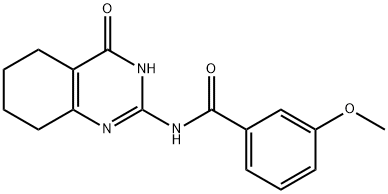 3-METHOXY-N-(4-OXO-3,4,5,6,7,8-HEXAHYDRO-2-QUINAZOLINYL)BENZENECARBOXAMIDE Struktur