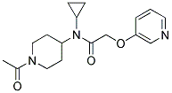 N-(1-ACETYLPIPERIDIN-4-YL)-N-CYCLOPROPYL-2-[(PYRIDIN-3-YL)OXY]ACETAMIDE Struktur