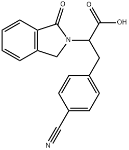 3-(4-CYANOPHENYL)-2-(1-OXO-1,3-DIHYDRO-2H-ISOINDOL-2-YL)PROPANOIC ACID Struktur