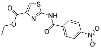 ETHYL 2-[(4-NITROBENZOYL)AMINO]-1,3-THIAZOLE-4-CARBOXYLATE Struktur