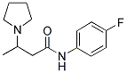 N-(4-FLUOROPHENYL)-3-(1-PYRROLIDINYL)BUTANAMIDE Struktur