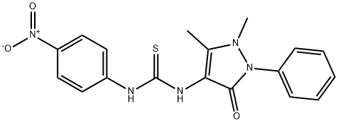 2,3-DIMETHYL-4-((((4-NITROPHENYL)AMINO)THIOXOMETHYL)AMINO)-1-PHENYL-3-PYRAZOLIN-5-ONE Struktur