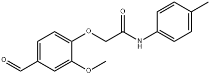 2-(4-FORMYL-2-METHOXY-PHENOXY)-N-P-TOLYL-ACETAMIDE Struktur