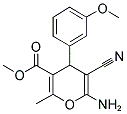 6-AMINO-5-CYANO-4-(3-METHOXY-PHENYL)-2-METHYL-4H-PYRAN-3-CARBOXYLIC ACID METHYL ESTER Struktur