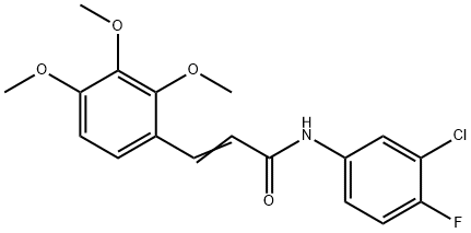 N-(3-CHLORO-4-FLUOROPHENYL)-3-(2,3,4-TRIMETHOXYPHENYL)ACRYLAMIDE Struktur