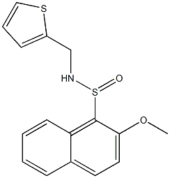 2-METHOXY-N-(2-THIENYLMETHYL)-1-NAPHTHALENESULFINAMIDE Struktur