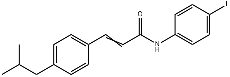 N-(4-IODOPHENYL)-3-(4-ISOBUTYLPHENYL)ACRYLAMIDE Struktur