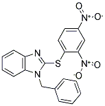 1-BENZYL-2-[(2,4-DINITROPHENYL)THIO]-1H-BENZIMIDAZOLE Struktur