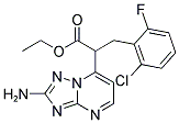 ETHYL 2-(2-AMINO[1,2,4]TRIAZOLO[1,5-A]PYRIMIDIN-7-YL)-3-(2-CHLORO-6-FLUOROPHENYL)PROPANOATE Struktur