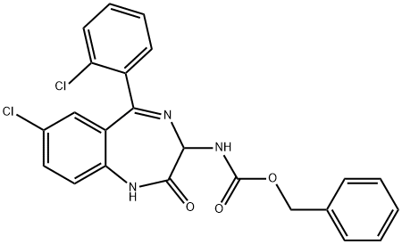 (R,S)-Z-3-AMINO-7-CHLORO-5-(2-CHLOROPHENYL)-2-OXO-1,4-BENZODIAZEPINE Struktur