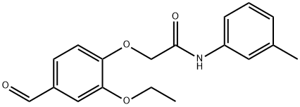 2-(2-ETHOXY-4-FORMYL-PHENOXY)-N-M-TOLYL-ACETAMIDE Struktur