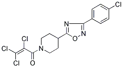 2,3,3-TRICHLORO-1-(4-[3-(4-CHLOROPHENYL)-1,2,4-OXADIAZOL-5-YL]PIPERIDINO)PROP-2-EN-1-ONE Struktur