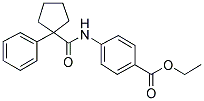 ETHYL 4-((PHENYLCYCLOPENTYL)CARBONYLAMINO)BENZOATE Struktur