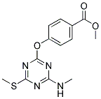 METHYL 4-{[4-(METHYLAMINO)-6-(METHYLTHIO)-1,3,5-TRIAZIN-2-YL]OXY}BENZOATE Struktur