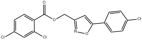 [5-(4-CHLOROPHENYL)-3-ISOXAZOLYL]METHYL 2,4-DICHLOROBENZENECARBOXYLATE Struktur