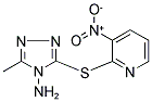 3-METHYL-5-[(3-NITRO-2-PYRIDYL)SULFANYL]-4H-1,2,4-TRIAZOL-4-AMINE Struktur