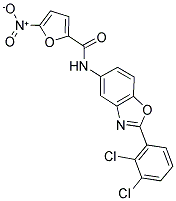 N-[2-(2,3-DICHLOROPHENYL)-1,3-BENZOXAZOL-5-YL]-5-NITRO-2-FURAMIDE Struktur