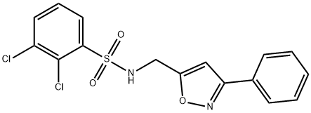 2,3-DICHLORO-N-[(3-PHENYL-5-ISOXAZOLYL)METHYL]BENZENESULFONAMIDE Struktur