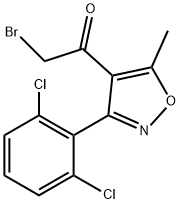 2-BROMO-1-[3-(2,6-DICHLOROPHENYL)-5-METHYLISOXAZOL-4-YL]ETHAN-1-ONE Struktur