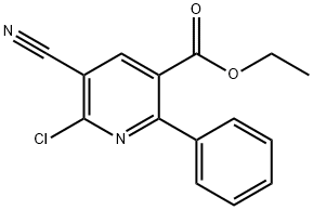 ETHYL 6-CHLORO-5-CYANO-2-PHENYLNICOTINATE Struktur