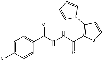 N'-(4-CHLOROBENZOYL)-3-(1H-PYRROL-1-YL)-2-THIOPHENECARBOHYDRAZIDE Struktur