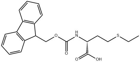 FMOC-D-2-AMINO-4-(ETHYL(THIO))BUTYRIC ACID Struktur